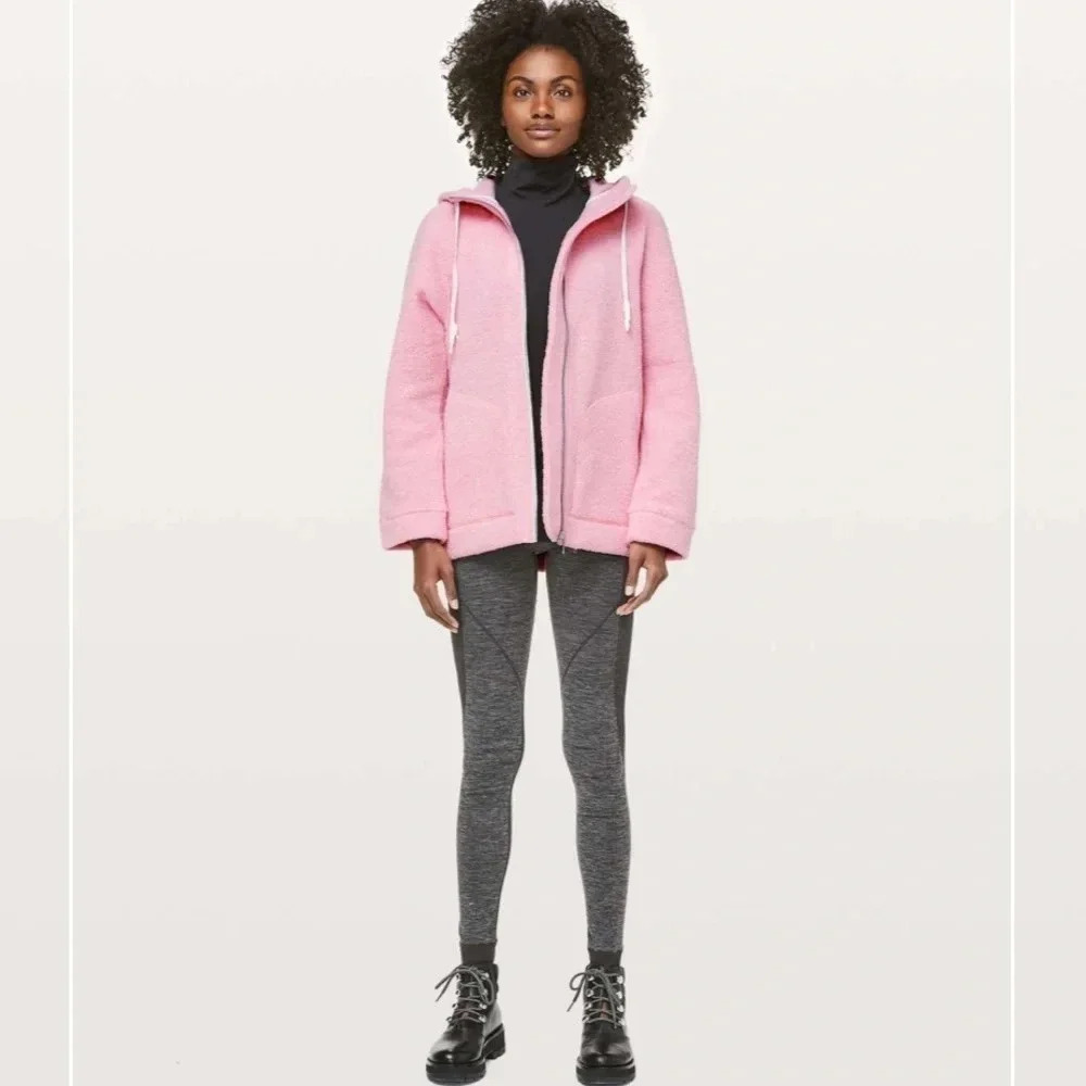 Lululemon So Sherpa Hooded Jacket Size 10 - Picture 4 of 14